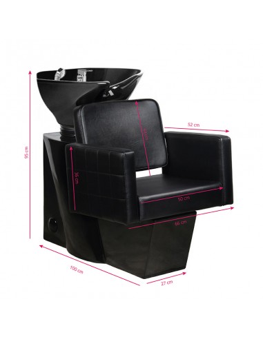 Gabbiano wash unit ankara black / black bowl