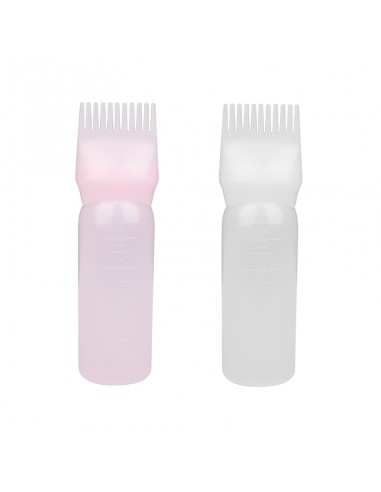 Bottle with a comb for applying mix color paints