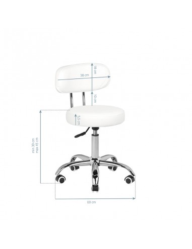 Cosmetic stool for pedicure a-007 white