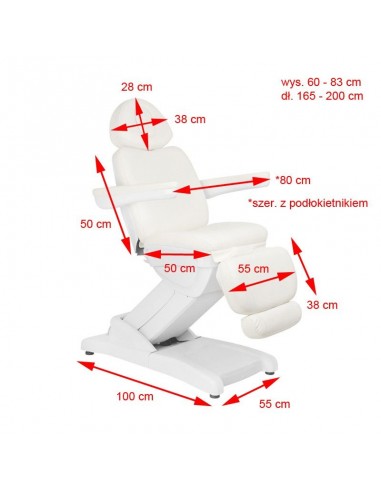 Electric cosmetic chair azzurro 871 4 strong white