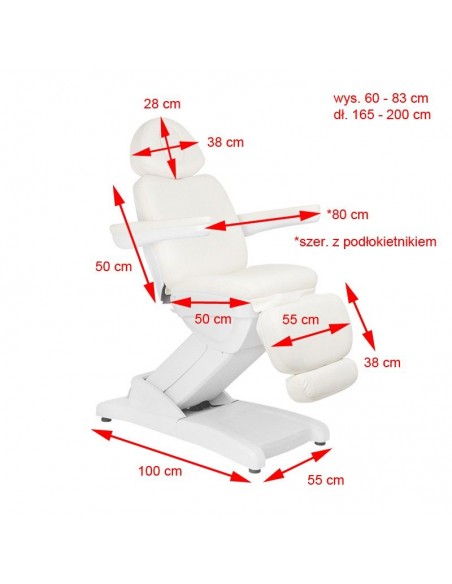 Electric cosmetic chair azzurro 871 4 strong white