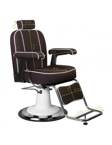 Gabbiano amadeo brown barber chair