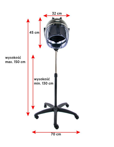 Gabbiano standing dryer li-202s two speeds black