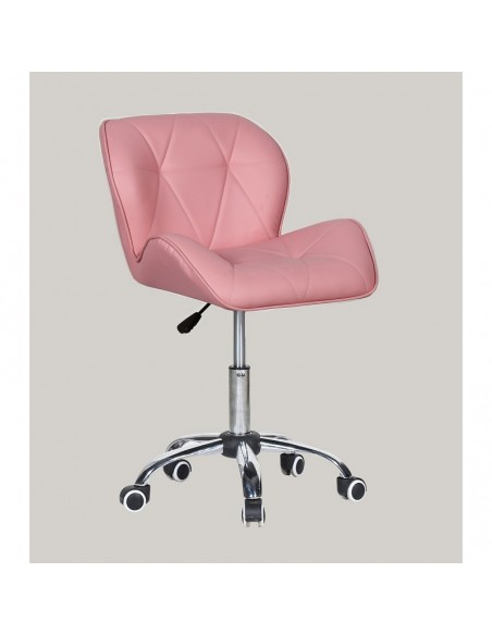 Elegant and stylish pink chairs for beauty salons and nail salons Chair on wheels Pink BFHC111K