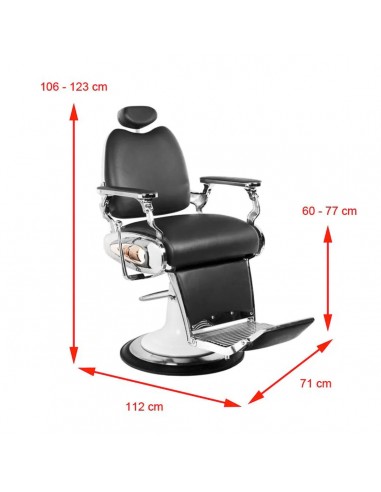 Gabbiano black moto style barber chair