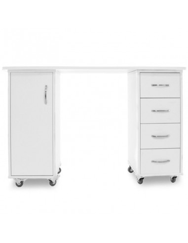 Desk 2027 bp white two cabinets