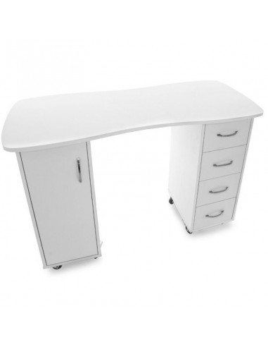 Desk 2027 bp white two cabinets