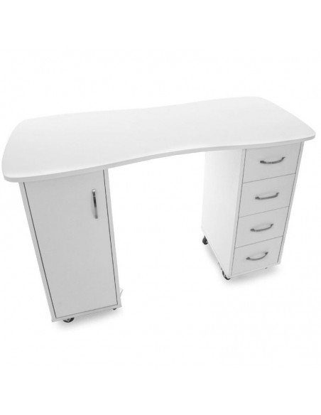 Desk 2027 bp white two cabinets