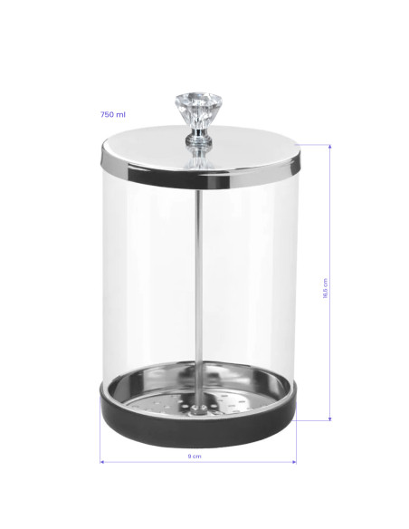 Glass container for disinfecting tools 750ml