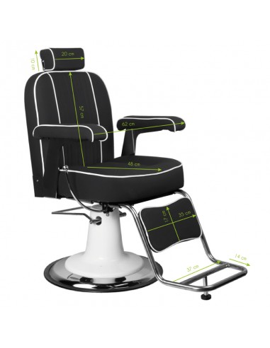 Gabbiano amadeo black barber chair