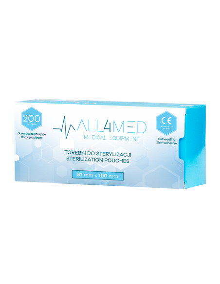All4med Autoclavable bags 57mm x 100mm 200pcs