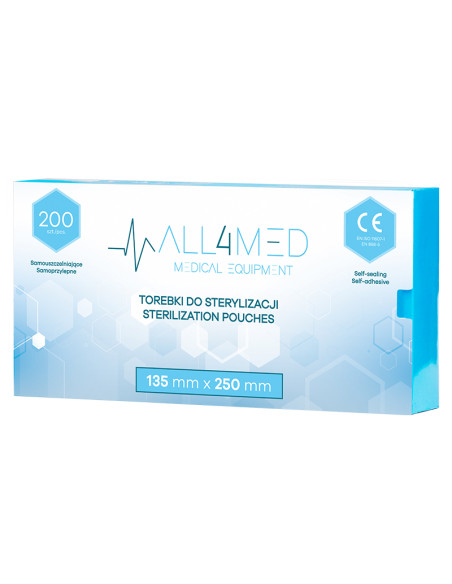 All4med Autoclavable bags 135mm x 250mm 200pcs