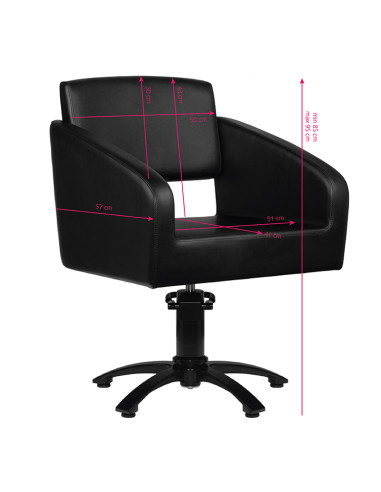 Gabbiano black bergen barber chair