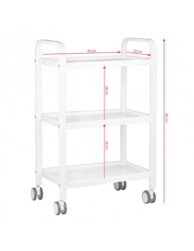table -  cosmetic trolley Hs09 white