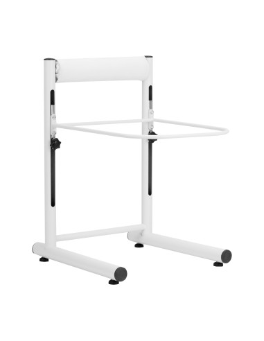 Height-adjustable pedicure tray, white