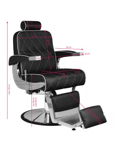 Hair system royal x black barber chair