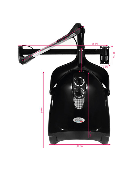 Gabbiano hanging dryer hood DX-201w one speed black