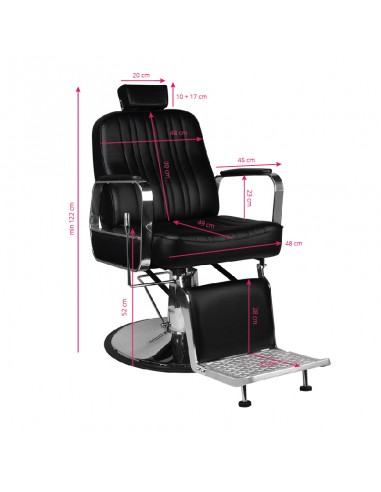 Gabbiano barber chair patrizio black