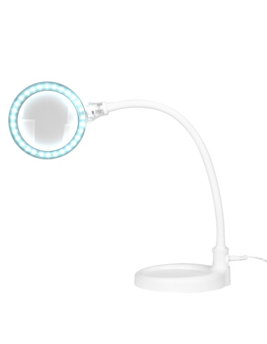 Elegant 2014-2r 30 led magnifier lamp smd 5d with a stand and a clip on the desk