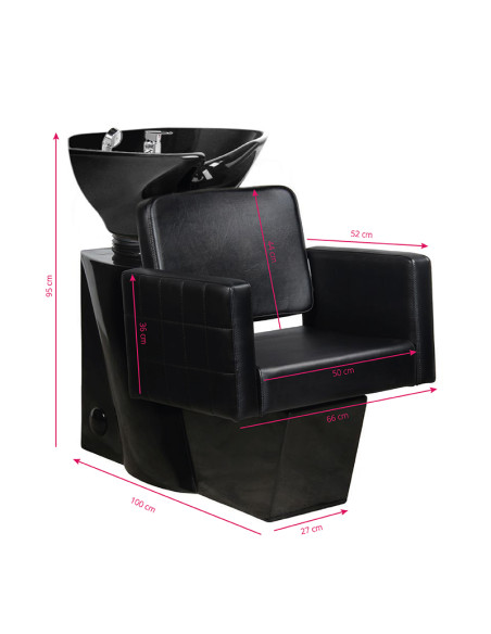 Gabbiano wash unit ankara black / black bowl