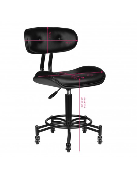 Gabbiano black florence stool