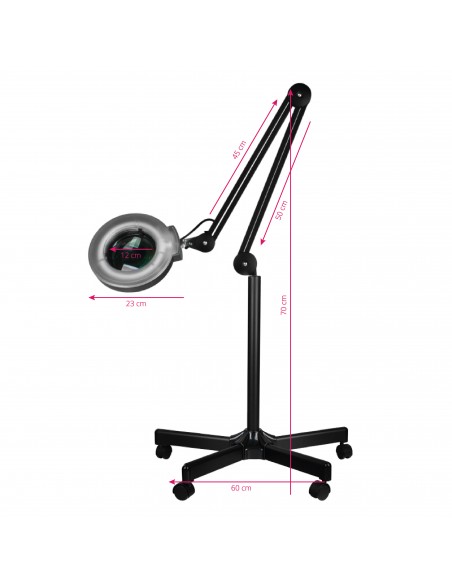 S5 led magnifier lamp + black tripod