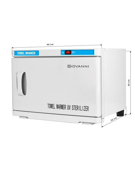 Towel warmer with uv-c 16l sterilizer white