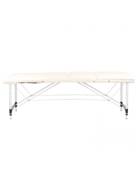 Folding massage table, aluminum comfort, 3-section cream