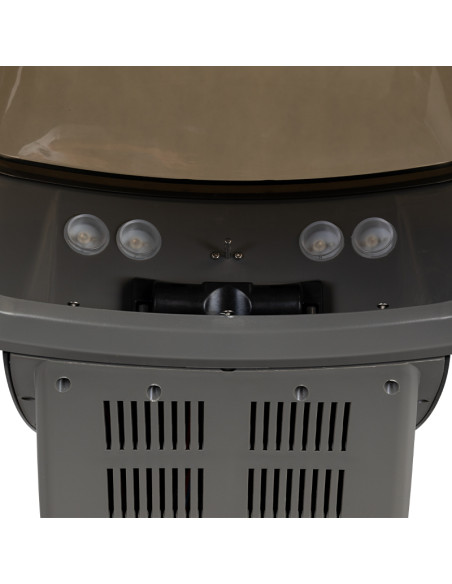 Silver standing hairdressing sauna with active ozone