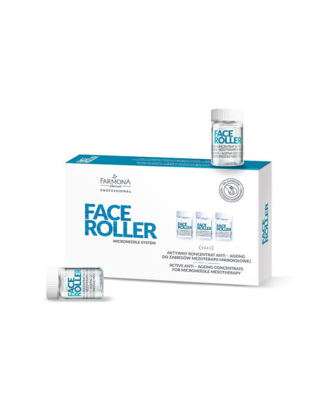 Farmona face roller active concentrate anti-aging for microneedle mesotherapy treatments 5x5ml
