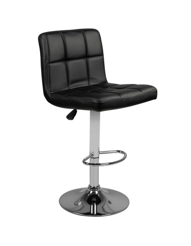 Bar stool m06 quilted adjustable black
