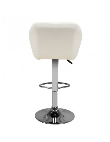 Bar stool m06 quilted adjustable white