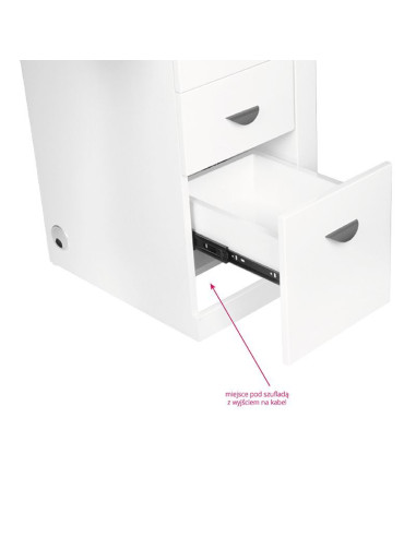 Cosmetic desk 310 white left