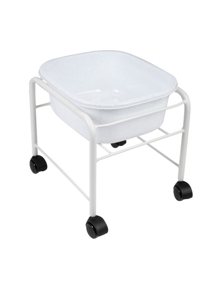 Simple pedicure tray with white wheels
