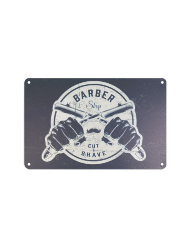 Decorative plaque barber b034