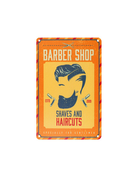 Decorative plaque barber b056