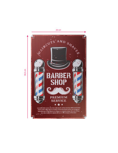 Decorative plaque barber B030
