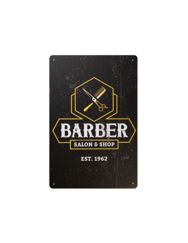 Decorative plaque barber b035