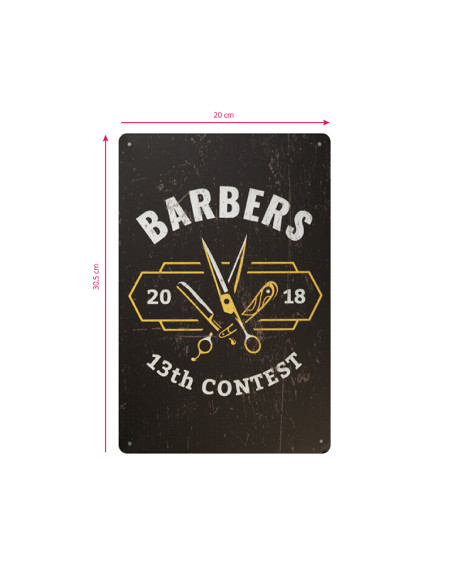 Decorative plaque barber b038