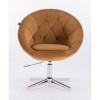 Carmel colour velour chairs for sale. Hroove Salon Chair - Carmel BFHR8516