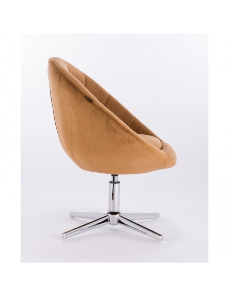 Carmel colour velour chairs for sale. Hroove Salon Chair - Carmel BFHR8516