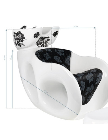 Gabbiano white mallow hairdressing wash unit