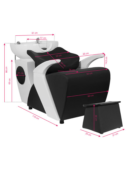 GABBIANO HAIR WASH UNIT C024 BLACK