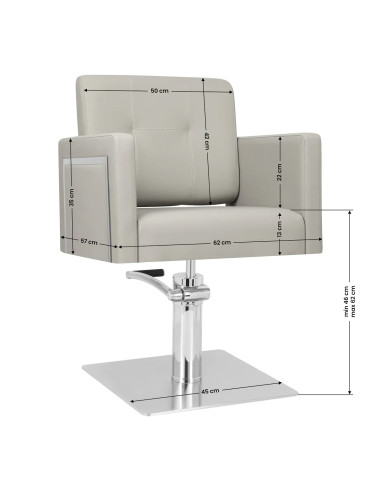 Gabbiano hairdressing chair Bergamo grey