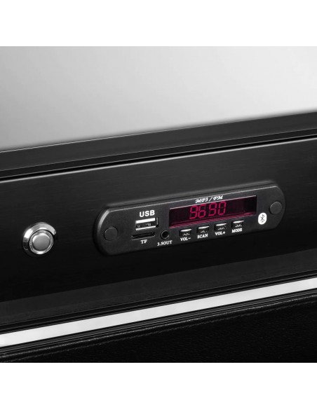 BOX PORTABLE STAND WITH BLACK SPEAKERS