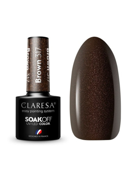 CLARESA Hybrid nail polish BROWN 317 -5g