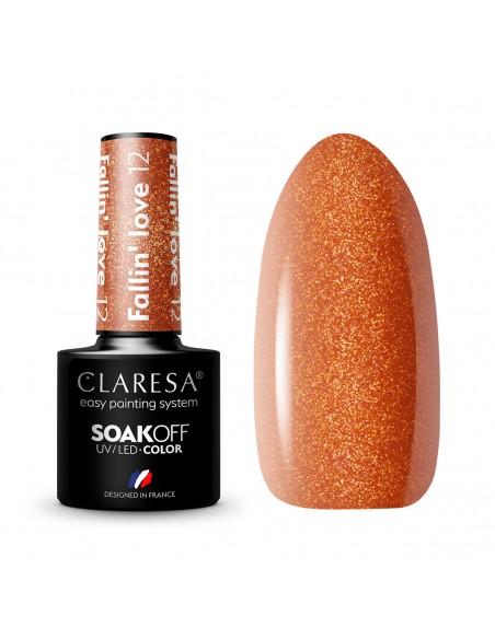 CLARESA Hybrid nail polish FALLIN "LOVE 12  