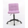 Hroove Salon Chair on Wheels - Pink chairs on wheels BFHR1015K