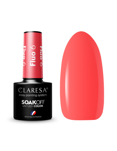 CLARESA Hybrid nail polish FLUO 6 -5g 