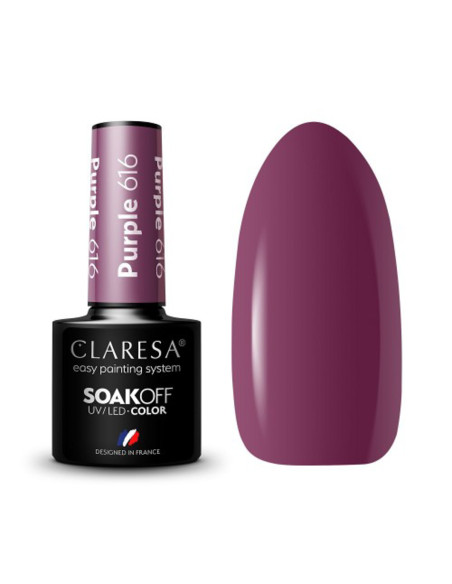 CLARESA Hybrid polish PURPLE 616 -5g